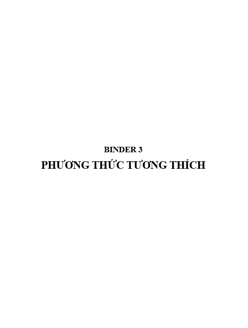 Binder 3 – Phân tích tương thích